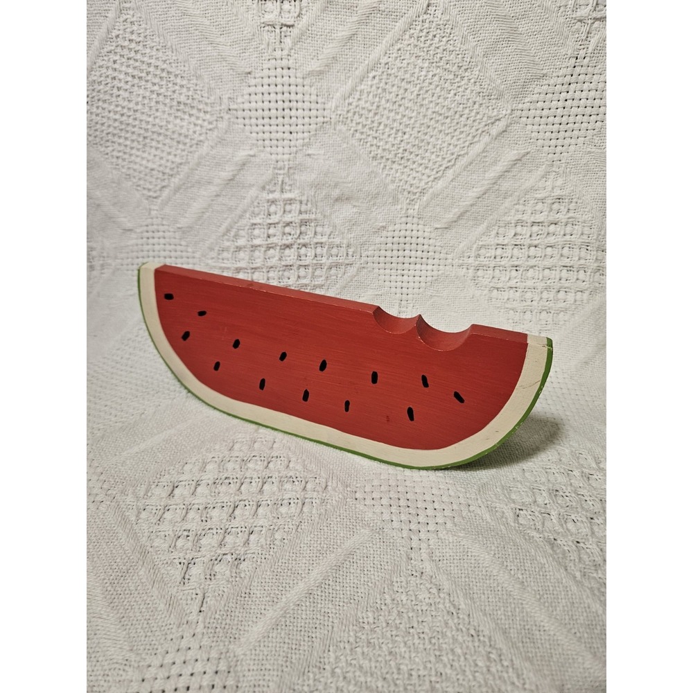 Hand Painted Wooden Watermelon Slice Primitive Folk Art Home Decor Wedge O. Cole